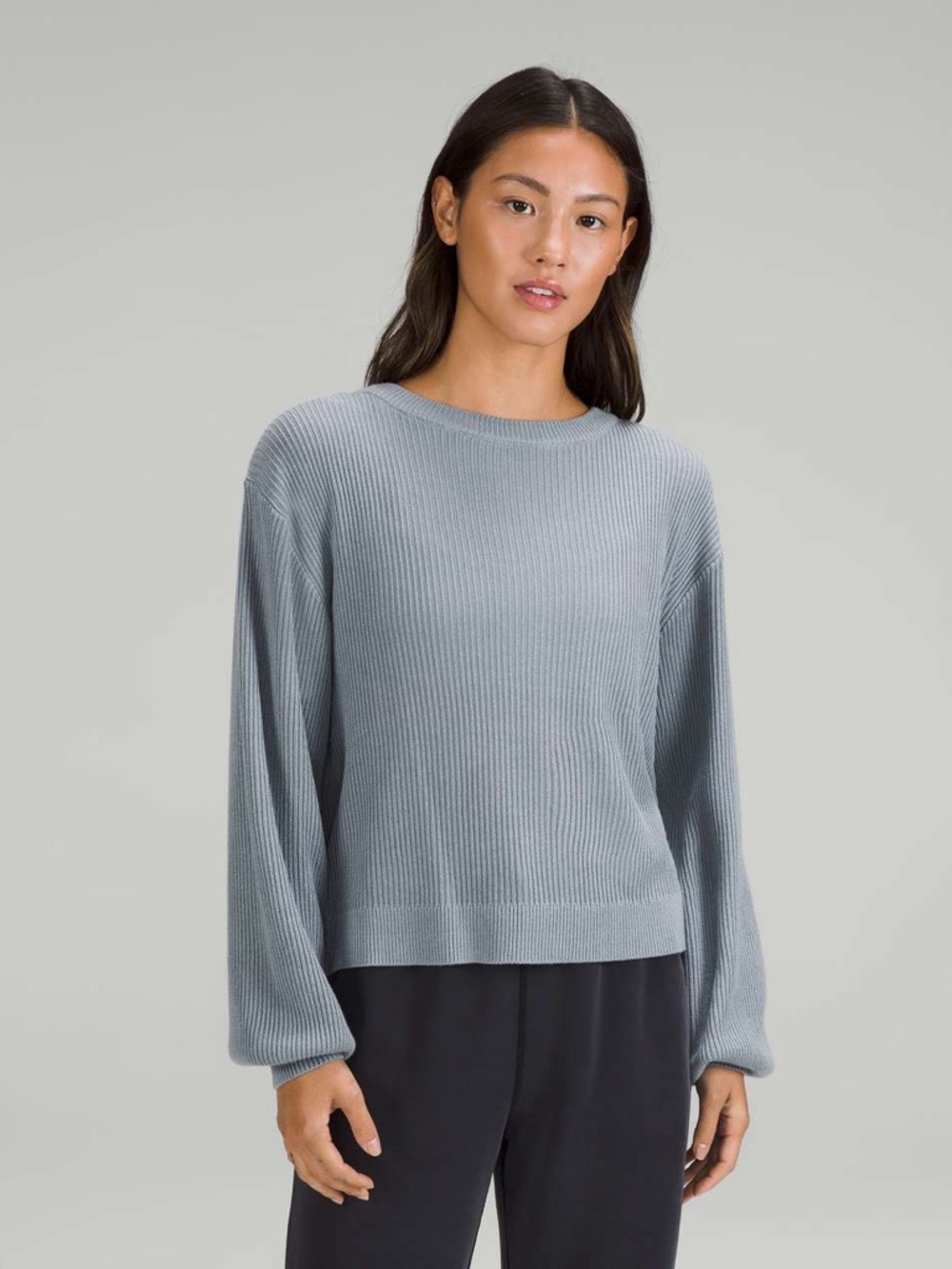 Lululemon Reversible Crossover Sweater blue Size 8 - Picture 3 of 6